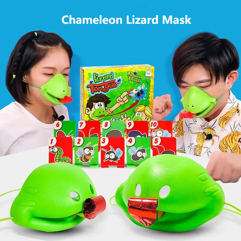 Game Lizard Tongue Tic Tac Masker Lidah Kadal Permainan Kartu - MI2 - Green