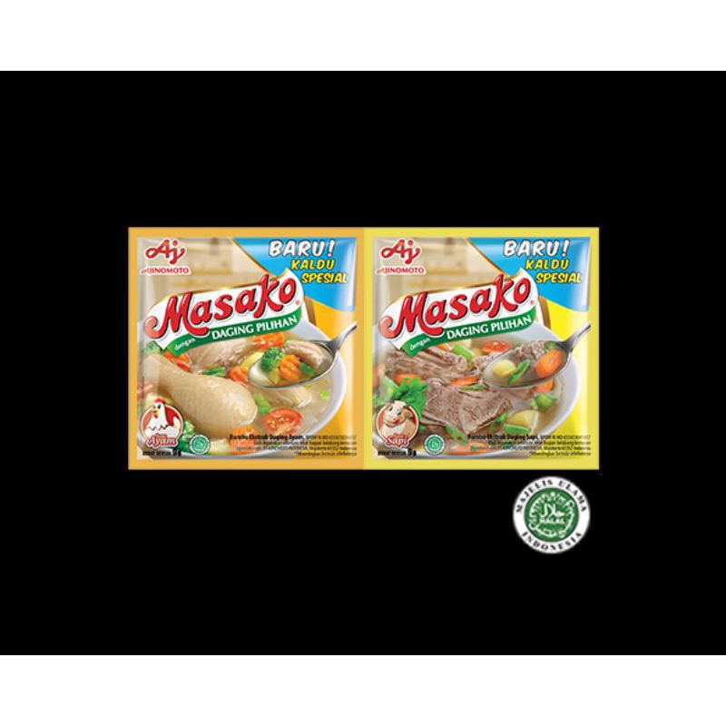 

MASAKO KALDU SPESIAL RASA AYAM-SAPI 9grm (1 renceng 12pcs)