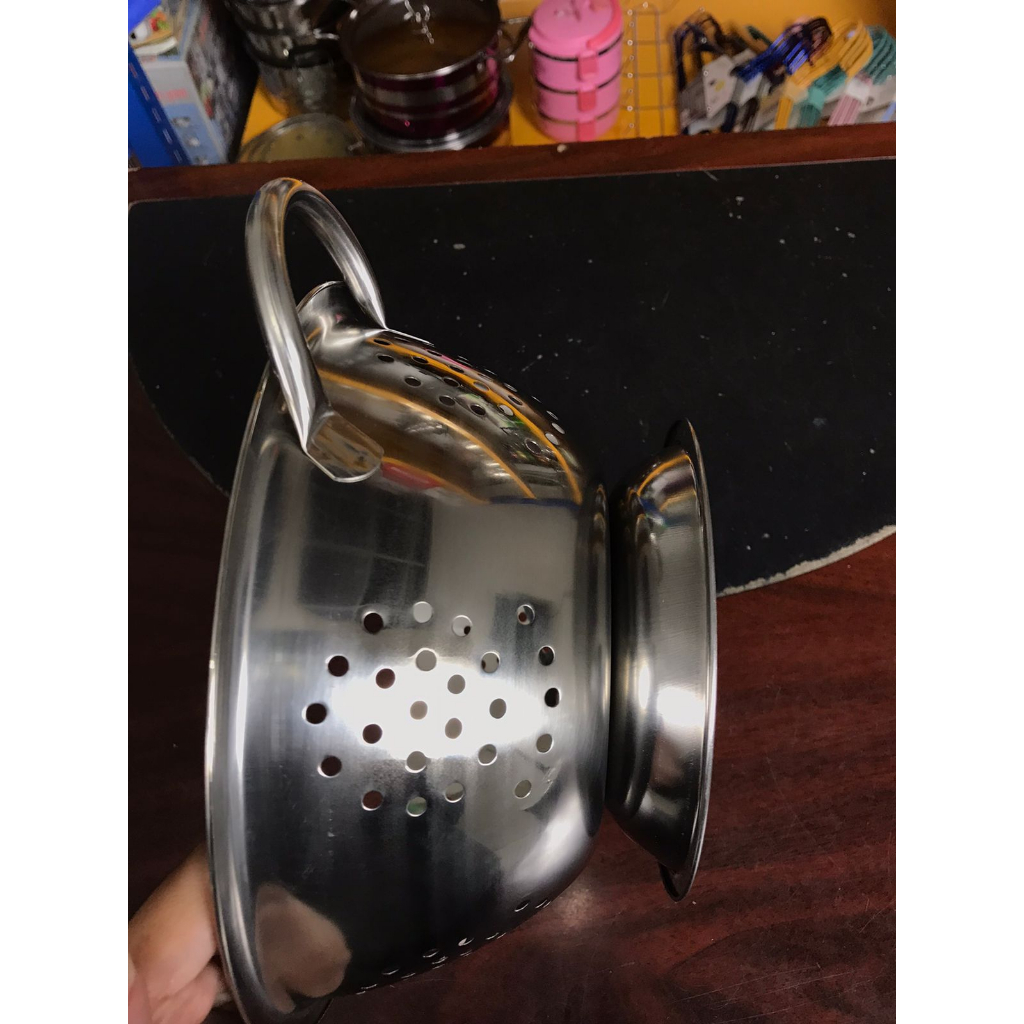 Musangjantan112 Wakul Kaki Stainless (Tidak Ada Tutupnya)Tempat Nasi/ Bakul Nasi Stainless/Wakul