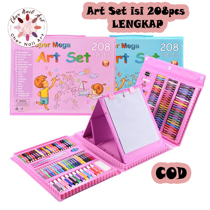 

Pensil Warna Colouring Set isi 208pcs LENGKAP Krayon Mewarnai Anak Pensil Warna Perlengkapan