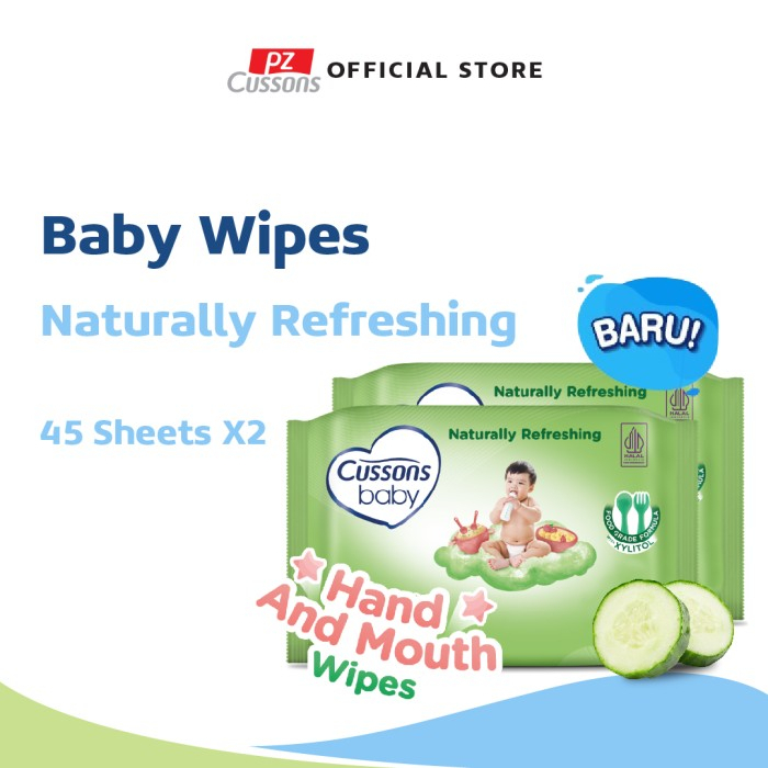 1 PCS - Tissue BASAH CUSSONS BABY WIPES wet tisu isi 45 lembar 50 sheets Cusson cusons