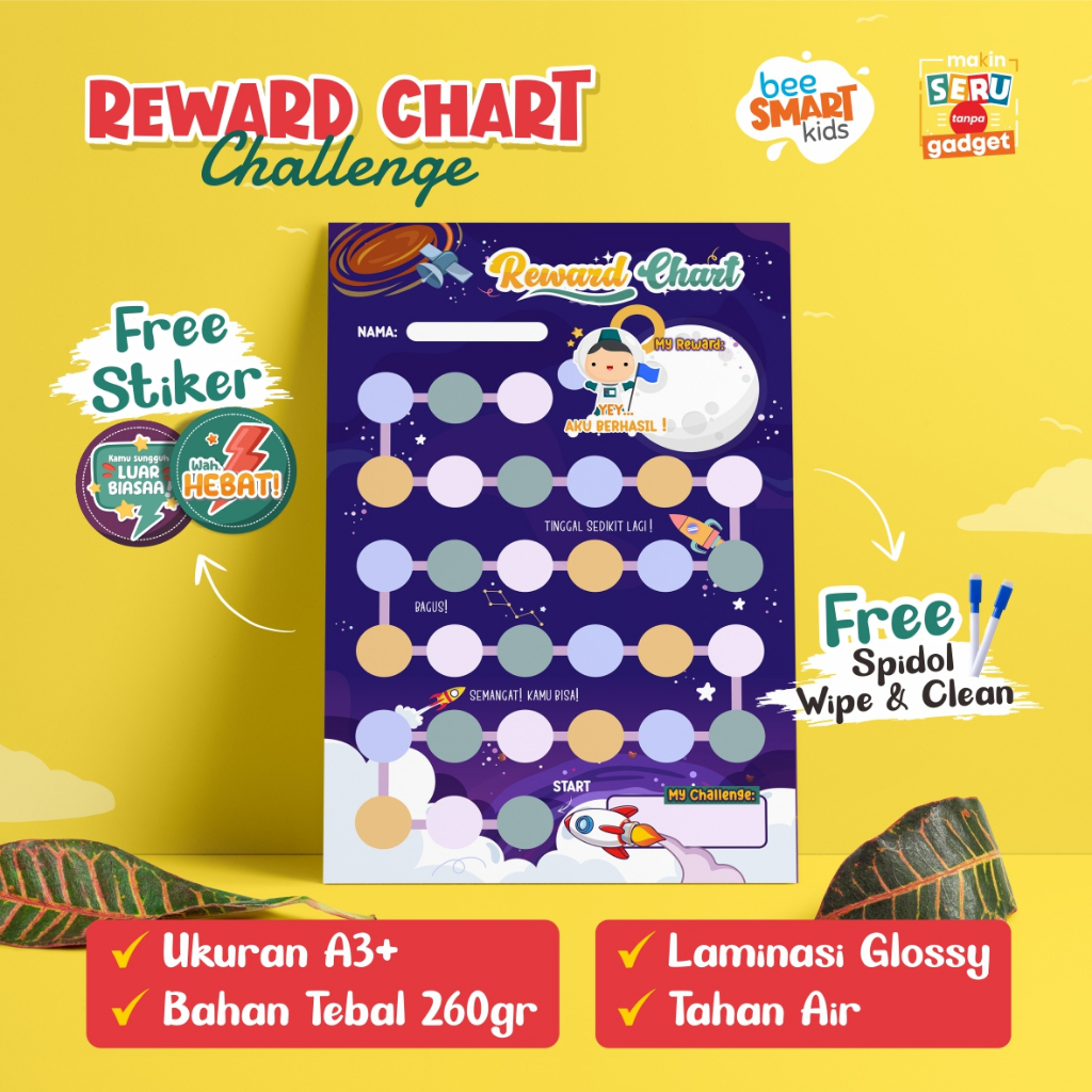 

BEESMART KIDS - Reward Chart Challenge_Wipe & Clean