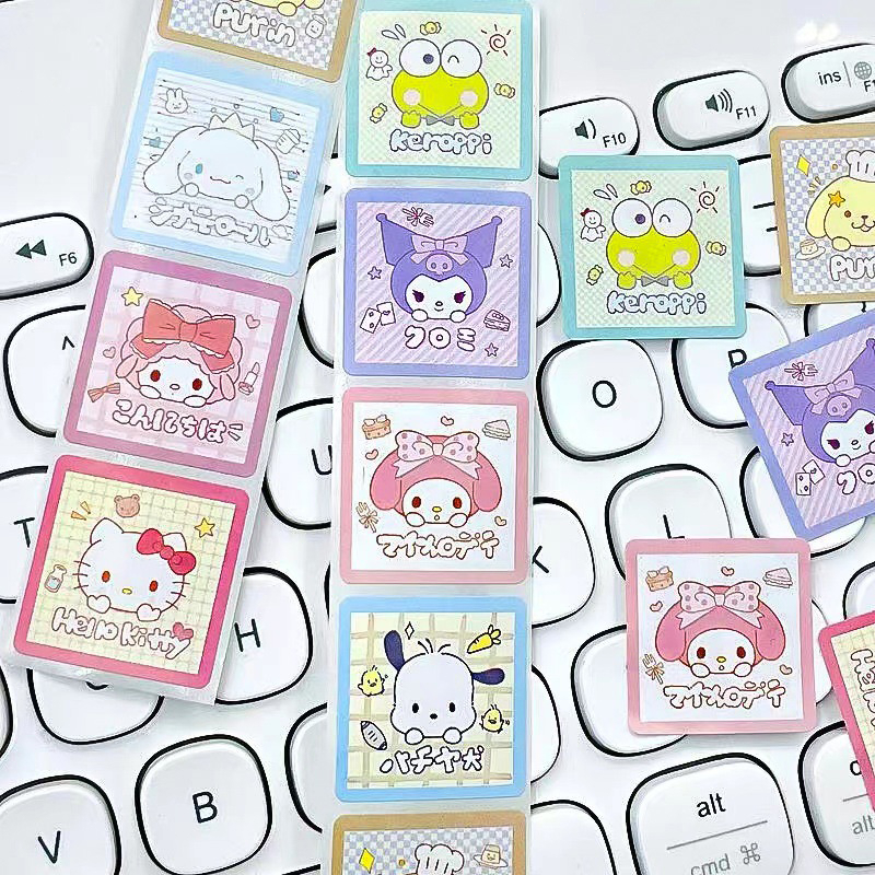 COD✨500 Pcs/set Sticker kartoon Lucu Karakter Sanrio Crayon Shin-chan Bahan Scrapbook Sticker DIY Ulang Tahun Hadiah Untuk Dekorasi Alat Tulis-Yinmer