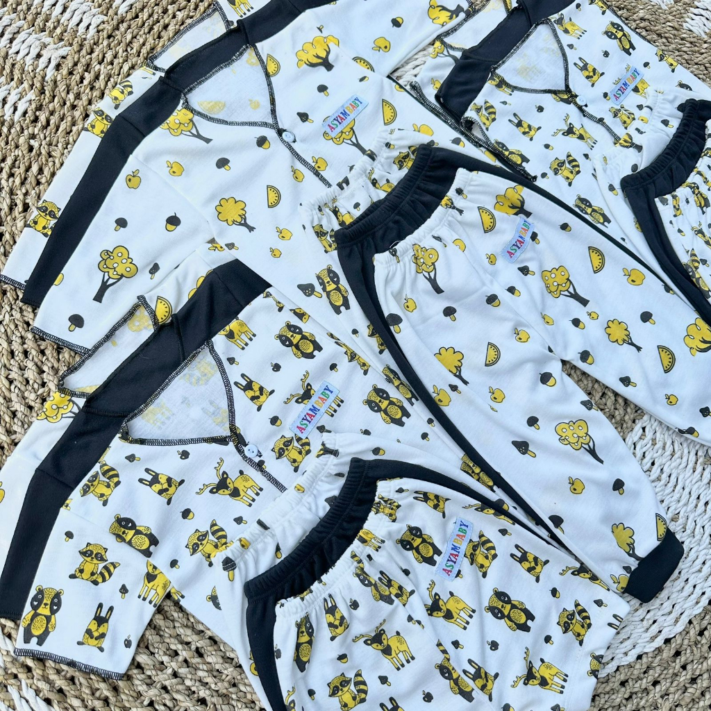 PROMO 7.7 18 Pcs Baju Bayi Celana Bayi Setelan Bayi Baju Bayi Newborn Baju Bayi Baru Lahir Atasan Bayi Baju Bayi Murah Baju Bayi Lucu Baju Bayi Seri ASYAM BABY