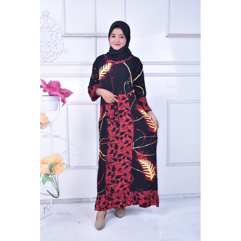 GAMIS ARAB ZEEMA RAYON SUPER GRADE A RESLETING DEPAN BUSUI GAMIS RINTIK