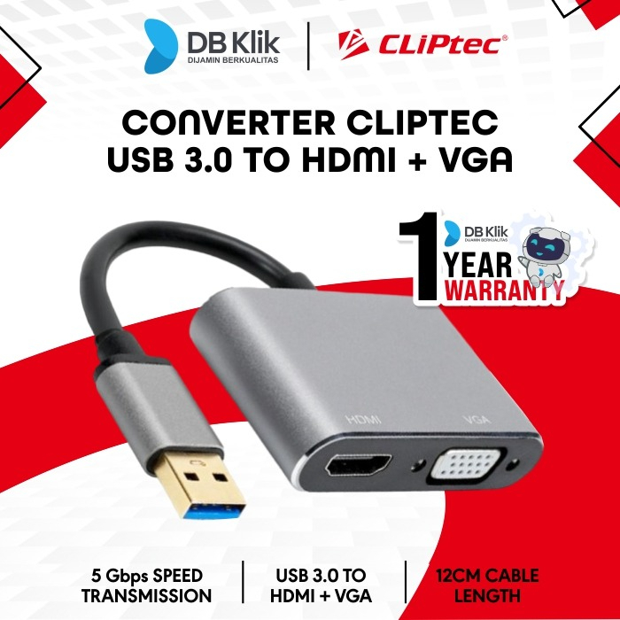 Converter CLIPtec CL-CC UHV Usb 3.0 to H d m i + Vga