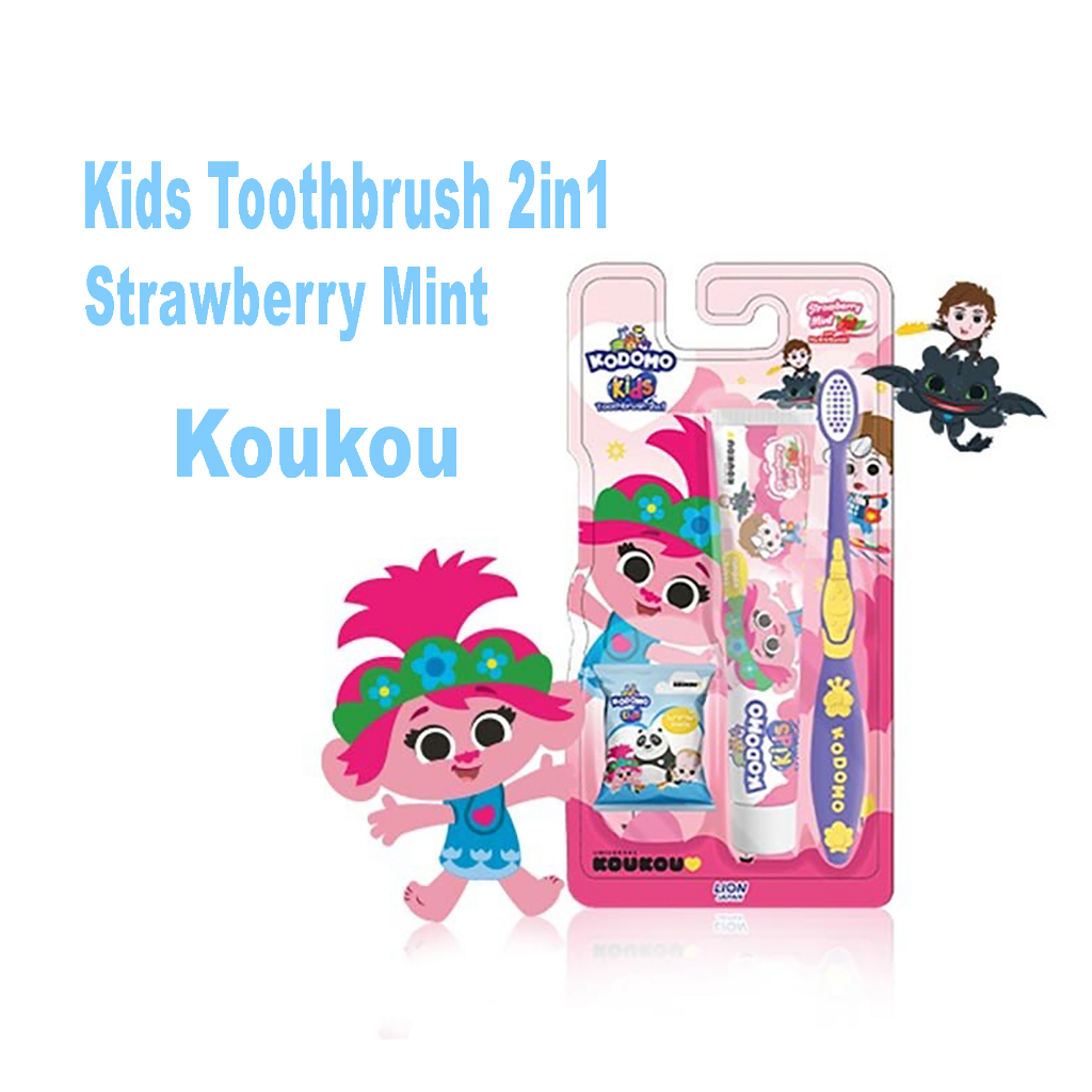 Kodomo Sikat &amp; Pasta Gigi Koukou 2in1 6Thn Keatas  - Toothbrush &amp; Toothpaste Kids