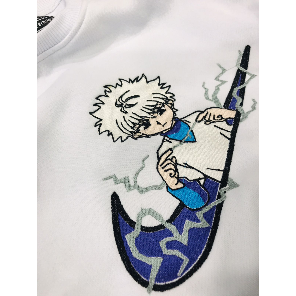 Crewneck Killua N*ke Embroidery Anime Hunter x Hunter Premium Unisex