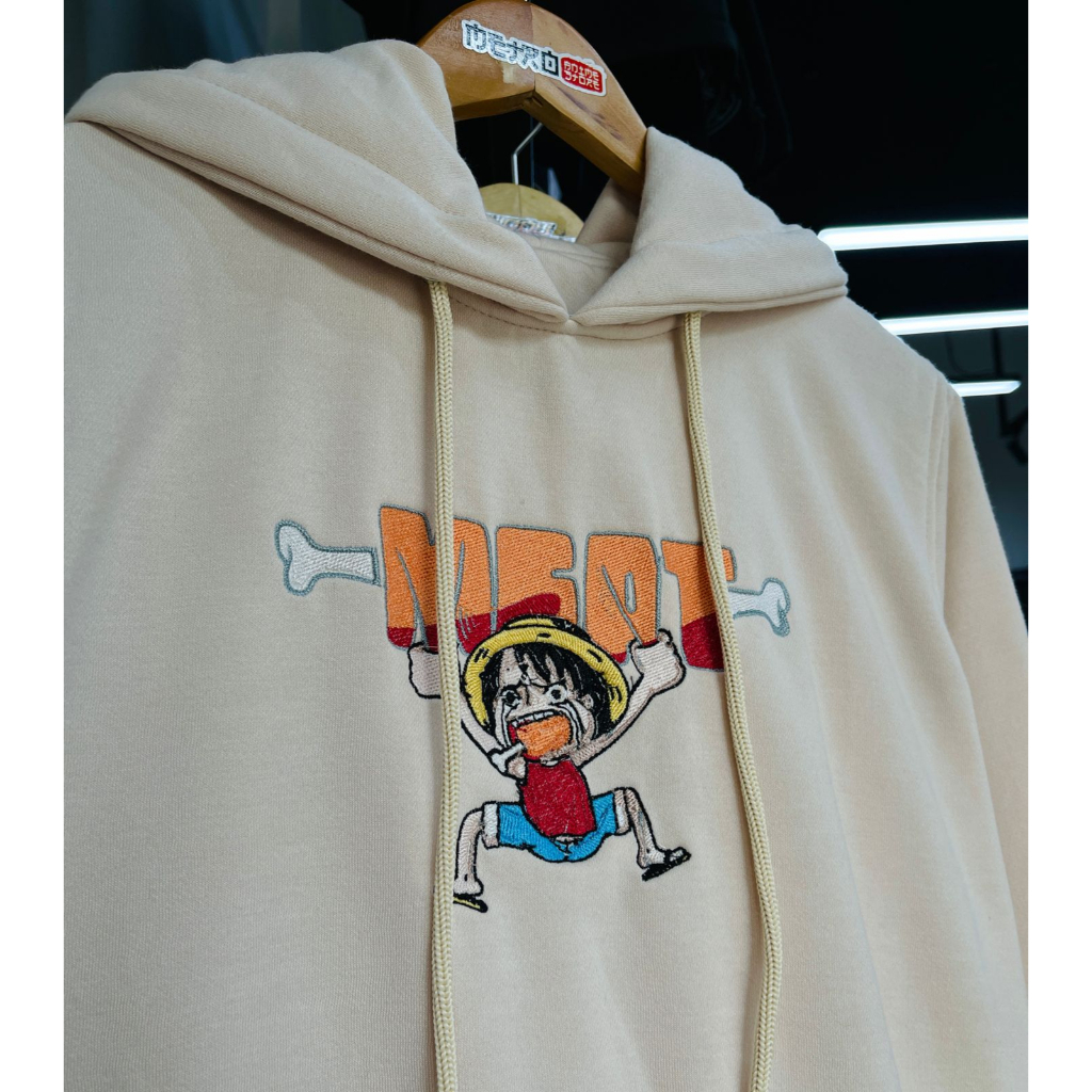 Sweater Hoodie Luffy Meat Cream Niku One Piece Anime Premium Unisex