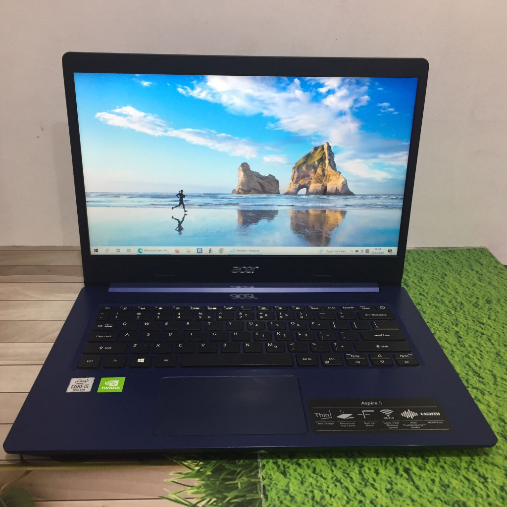 Laptop Desain Render Gaming | Acer Aspire 5 Core i5 gen 10 RAM 4GB HDD 1TB Nvidia MX250 2GB slim
