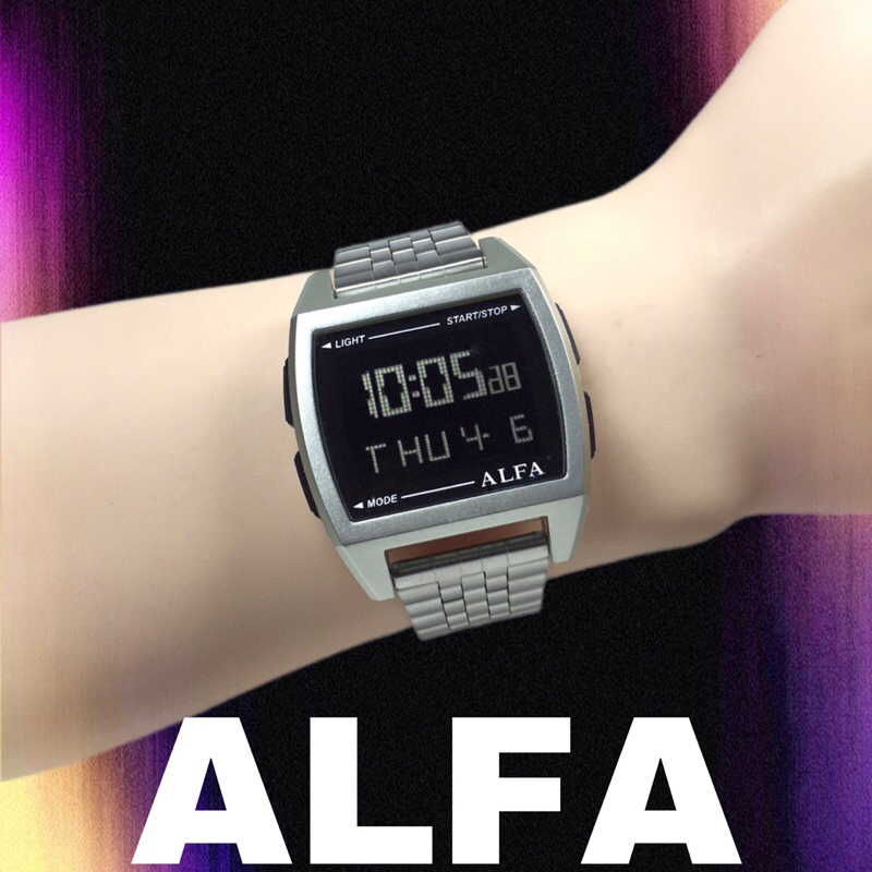 Alfa Jam Tangan Pria Tahan Air 8014 Double Digital Series Original Garansi
