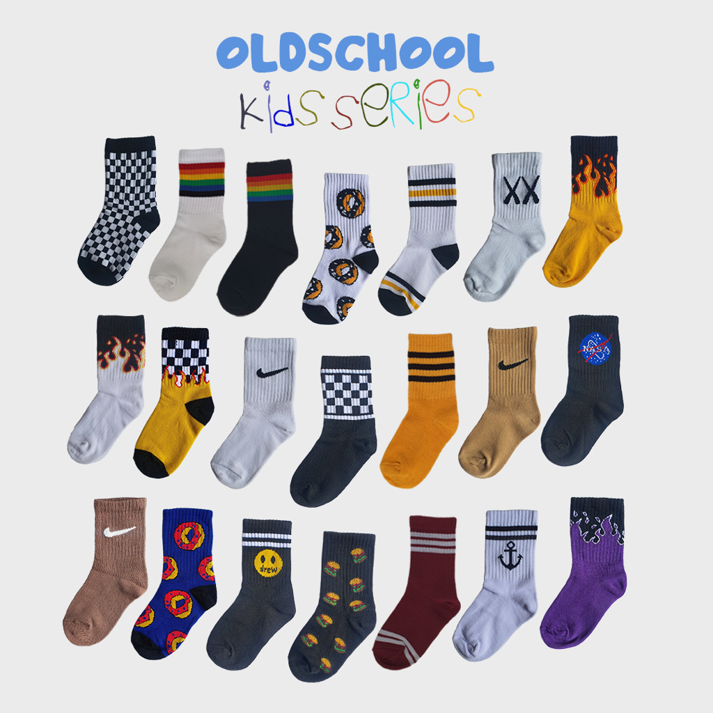 Kaos Kaki Anak dan Bayi Motif Oldschool Unisex