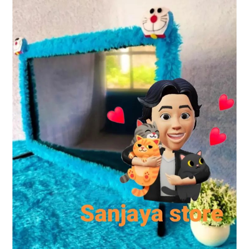 bando tv 52 inch cover karakter hiasan ruang tamu