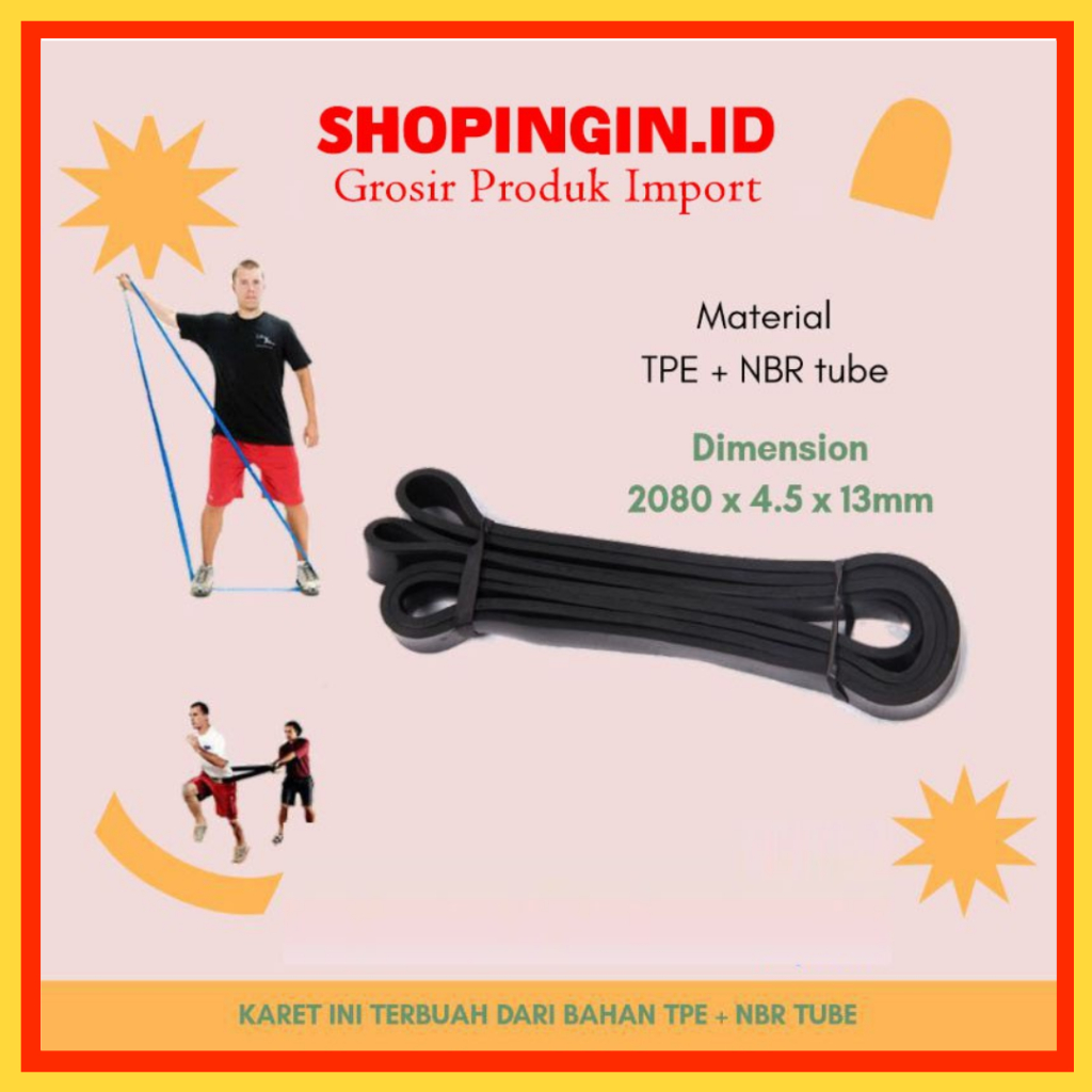 Tali Karet Pull Up Latex Band Pull Up Resistance Band Fitness Size M Alat Olahraga Fitness Gym Yoga