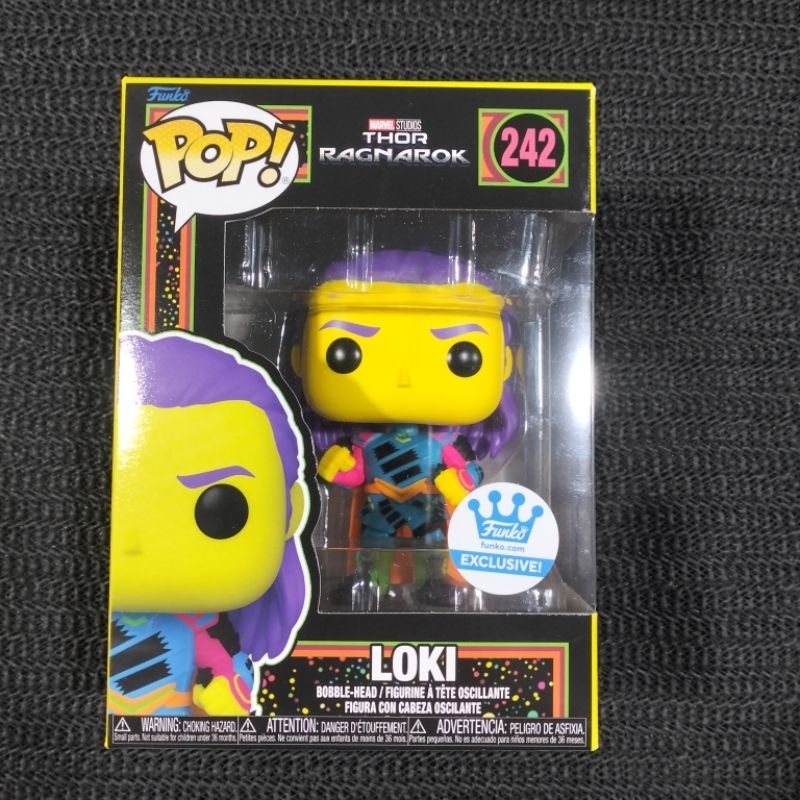 Funko Pop Marvel Studios Thor Ragnarok: Loki (Blacklight) #242 (Funko Shop Exclusive)