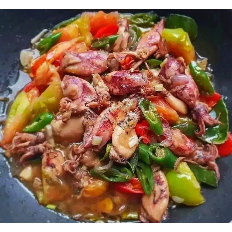 

Cumi cah Cabe Tomat 500ml (Cumi Segar)