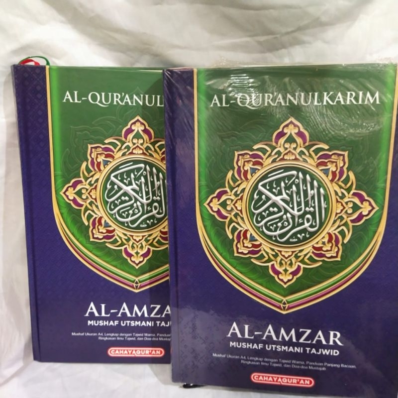 

Al Qur'an A4 22x30 AlAmzar mushaf tilawah non terjemah tajwid warna khot usmani premium paper dilengkapi do'a-do'a mustajab