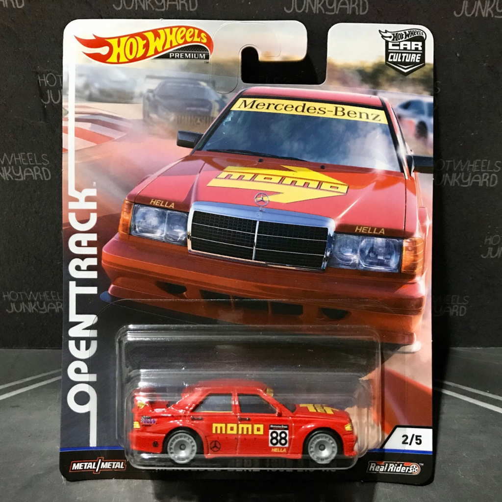 Hot Wheels Mercedes-Benz 190E Open Track Momo Red 88 Car Culture