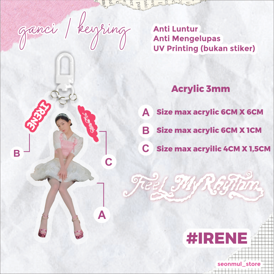RED VELVET FEEL MY RHYTHM Keyring / Keychain RED VELVET / Gantungan Kunci RED VELVET FEEL MY RHYTHM