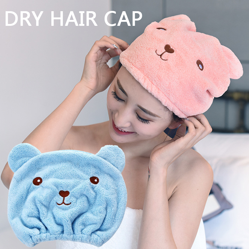 TOKOMUDA Towel Handuk Rambut Menyerap Air 7x Lebih Cepat Cute Rabbit lw41 Magic Towel