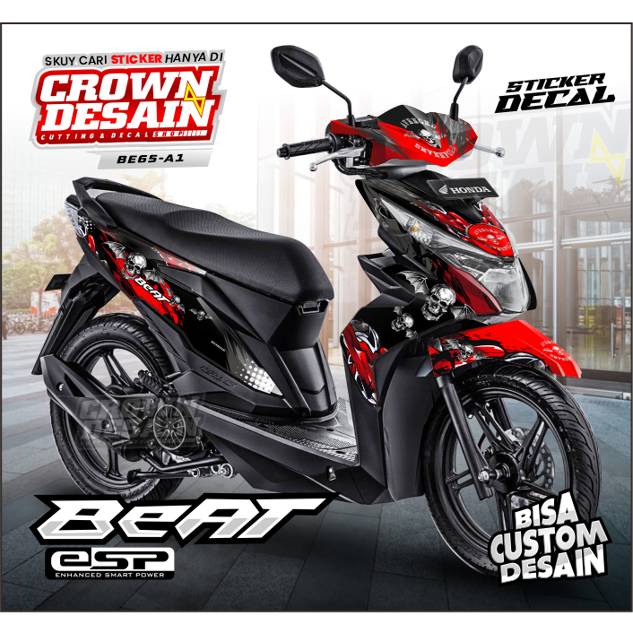 Decal Sticker Honda Beat street Fullbody 2017 2019 - Dekal Motor Beat ESP/Beat STREET - Sticker Beat