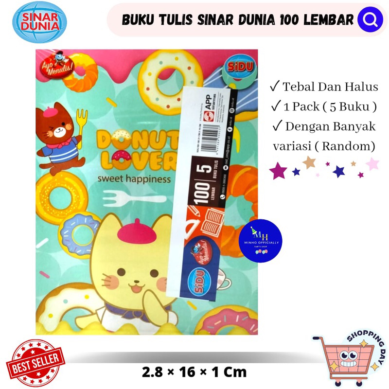 

BUKU TULIS SIDU 5 BUKU (100 LEMBAR ) -1 PACK
