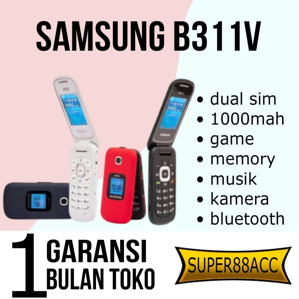 HANDPHONE SAMSUNG B311V Dual SIM VARIASI MERAH