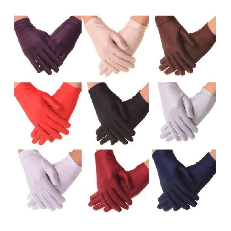 sarung tangan pendek short gloves spandex paskibra butler cosplay