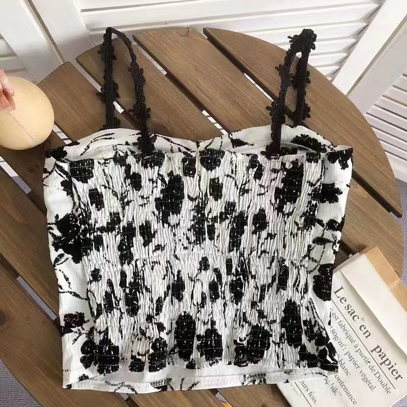 Miss H ~ 240 Tanktop Wanita Atasan Wanita Tanktop Bra Fashion Motif Bunga Import