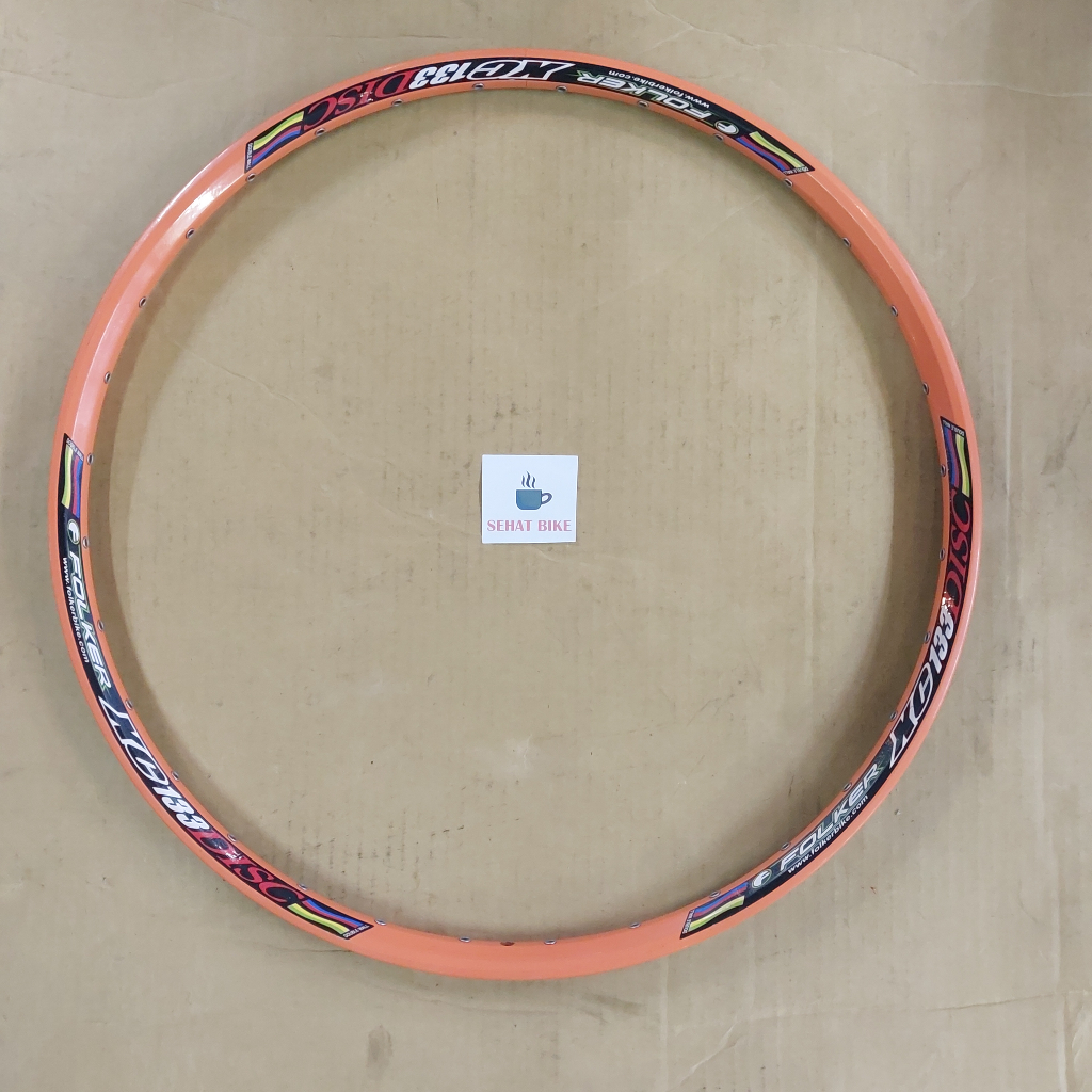 Velg Rim Sepeda 26inch Folker XC133 32hole Orange Original