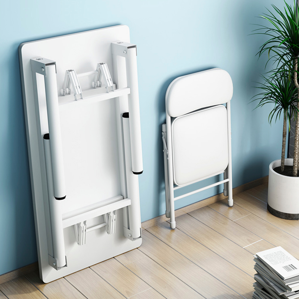 KUKAHOME Meja Lipat Portabel Meja Belajar / Meja Kantor Besi / Meja Kerja / Meja Komputer Minimalis