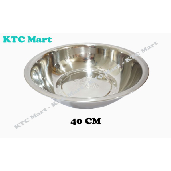 

Promo KTCmart - TAJIMAWA Baskom Stainless Steel 40cm/ Baskom Wadah Makanan Diskon