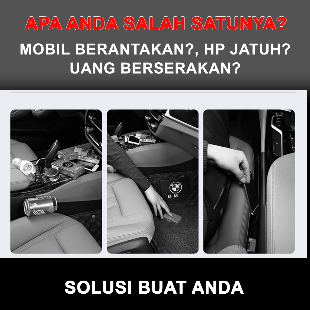 Seat Car  Gap Oganizer Leather Car, Kotak Penyimpanan Kartu Tol mobil