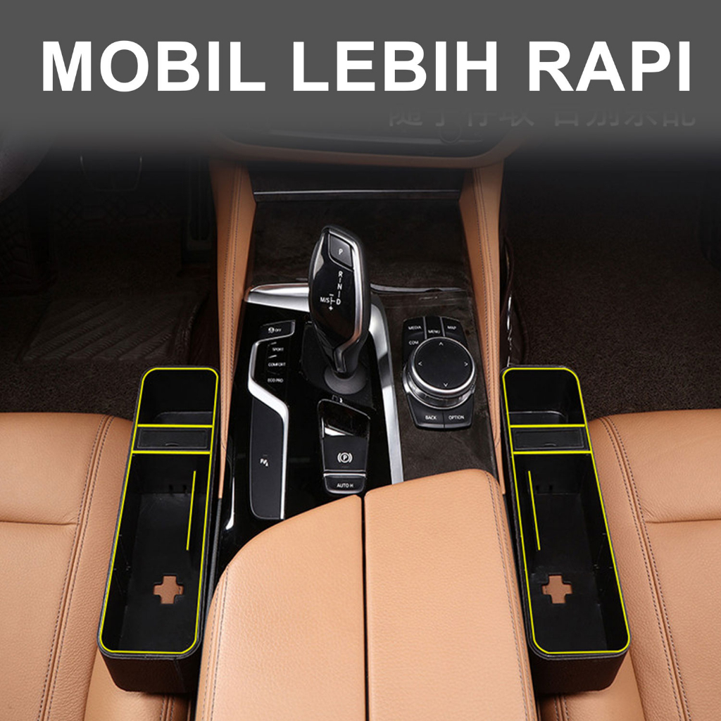 Seat Car  Gap Oganizer Leather Car, Kotak Penyimpanan Kartu Tol mobil