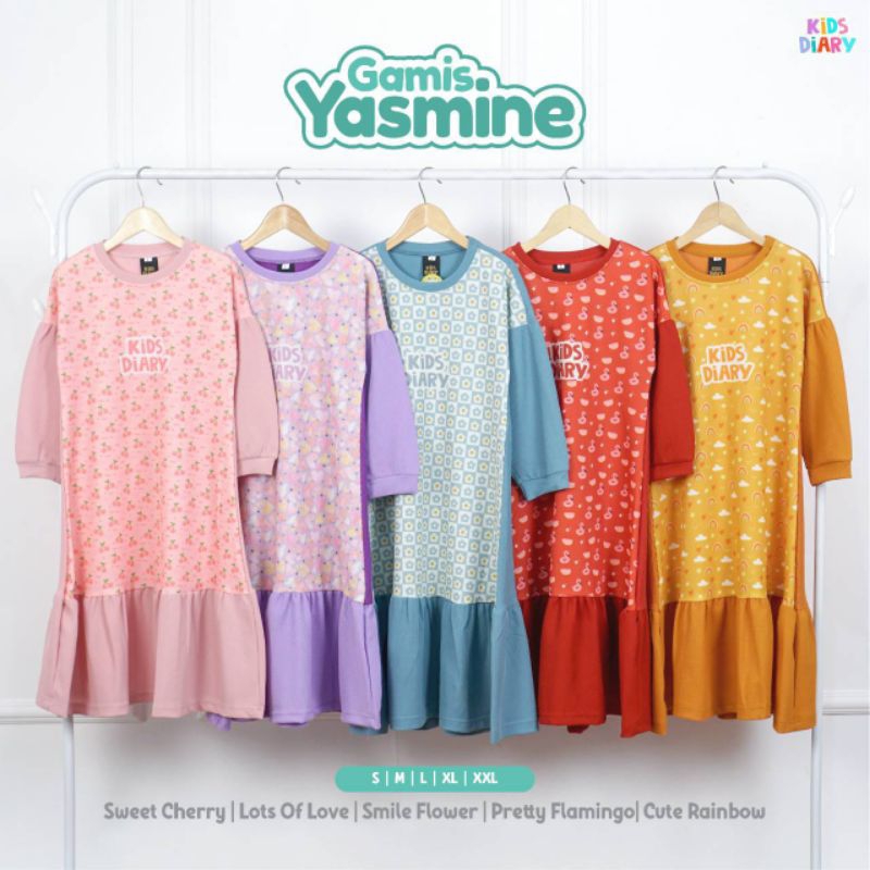 Baju Gamis Yasmine Anak Perempuan / Baju Gamis Anak Lebaran