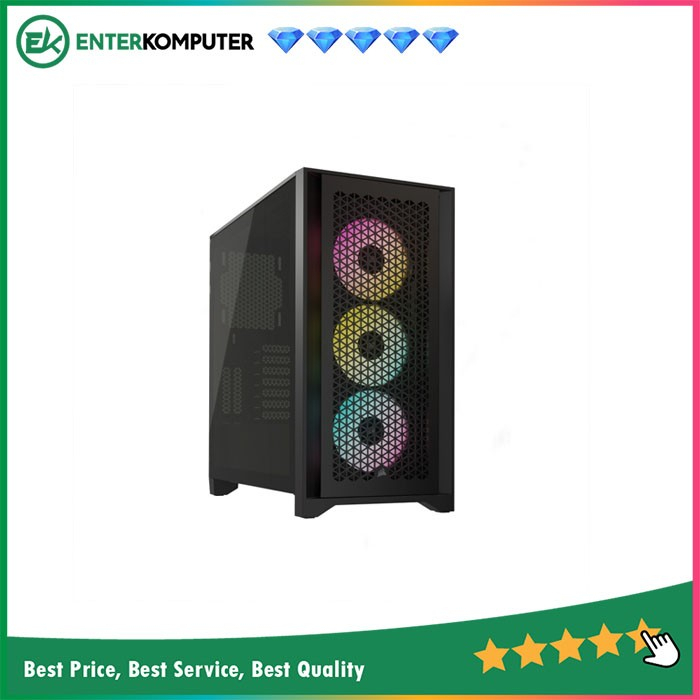 Casing Corsair iCUE 4000D RGB Airflow Tempered Glass (Black/White)