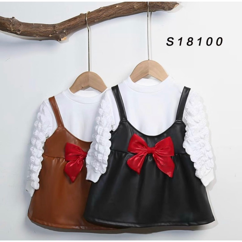 Dress anak perempuan Import 2-5 Th 2in1 A078