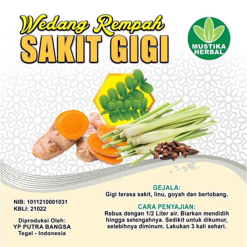 

wedang rempah sakit gigi