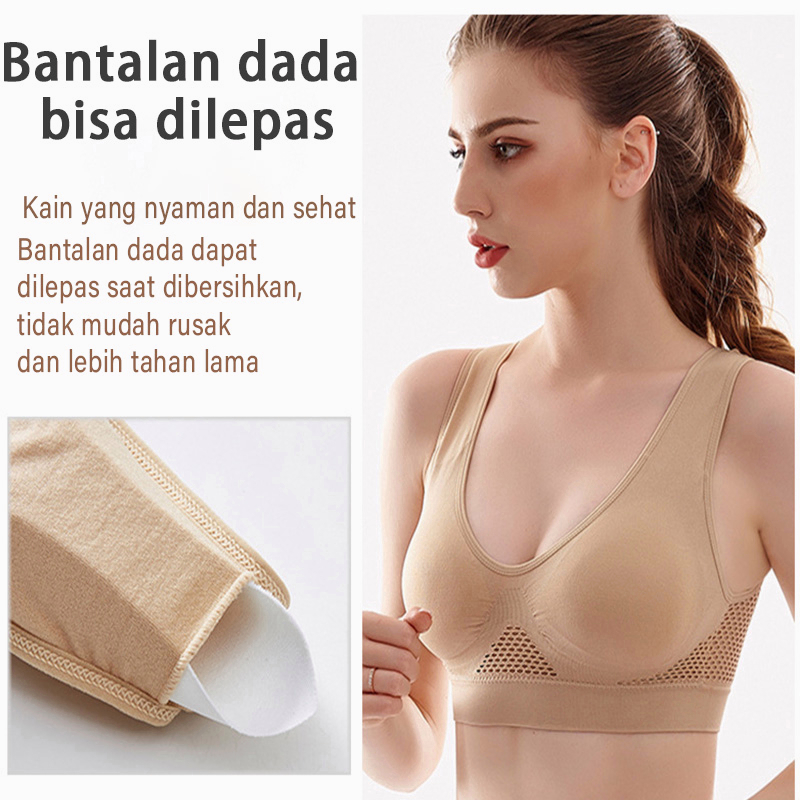 Sport Bra Jumbo S-3XL Push Up Seamless BH Olahrage Tanpa kawat senam Gym yoga Bra S6