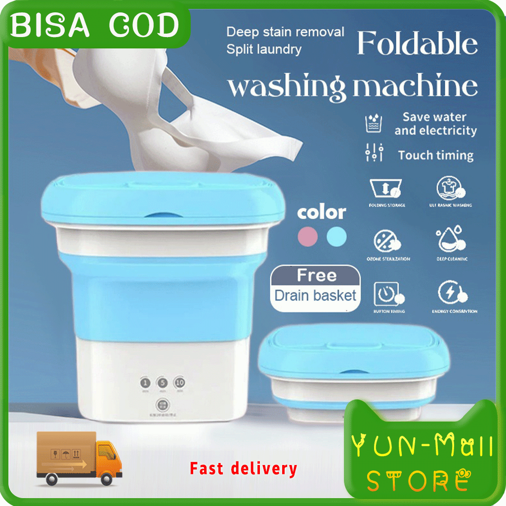 YUN Mall  Mesin Cuci Mini Portable Mesin Cuci Lipat Mini Folding Washing Machine Mesin Cuci Kecil KAPASITAS 2,5kg