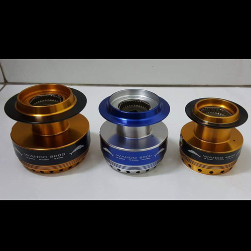 SPARE SPOOL AJIKING WAHOO (Color GOLD BLACK &amp; SILVER BLUE)