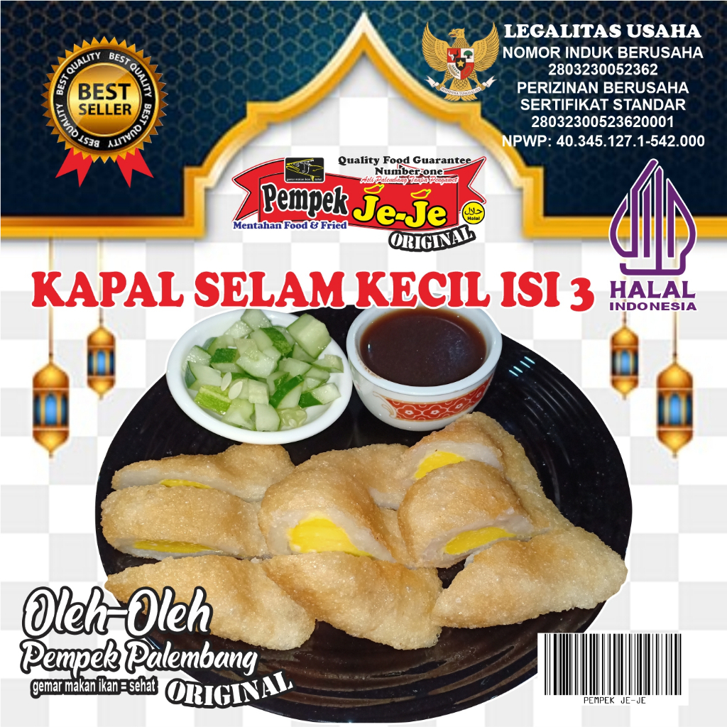 

PEMPEK KAPAL SELAM KECIL ISI 3, KUAH PEDAS