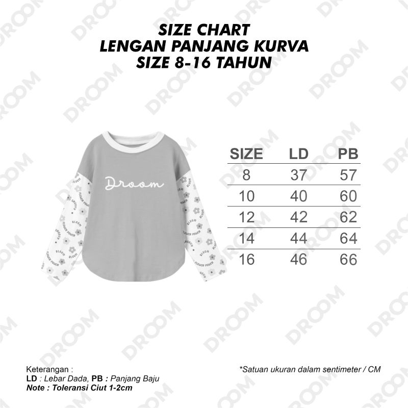 KAOS LENGAN PANJANG DROOM LONGSLEEVE T-SHIRT DROOM BY PADDLEKIDS PADDLE KIDS