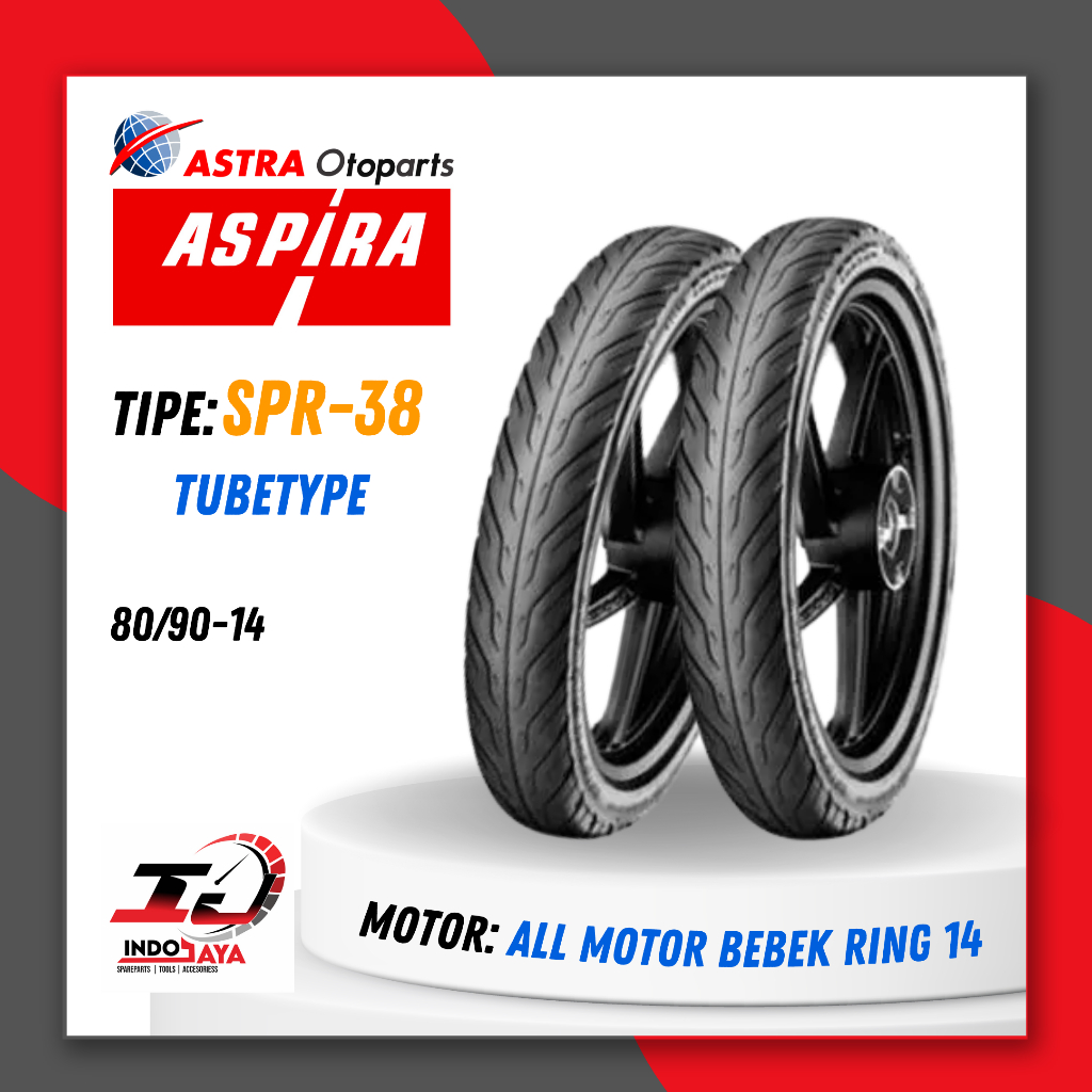 [BAYAR DI TEMPAT] BAN ASPIRA TUBETYPE RING 14 (80/90-14) / NON TUBELESS ASPIRA SPR38 RING 14 (80-90-