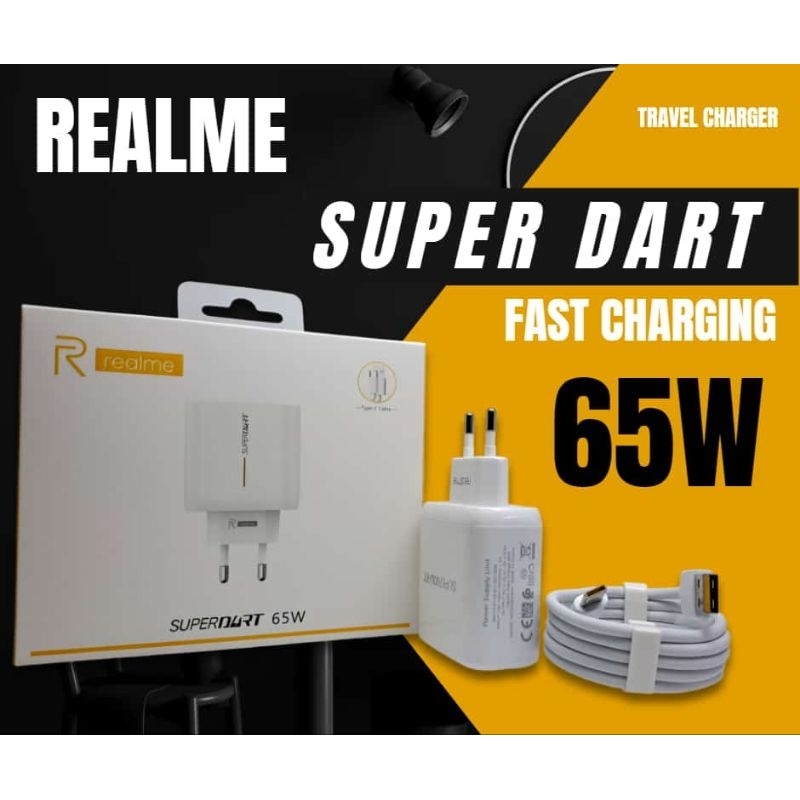 Charger Max Realme Original 100% 65W Fast Charging DART - Type C