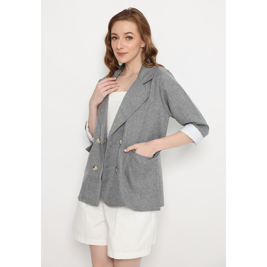 Mannequin Textured Buttoned Blazer