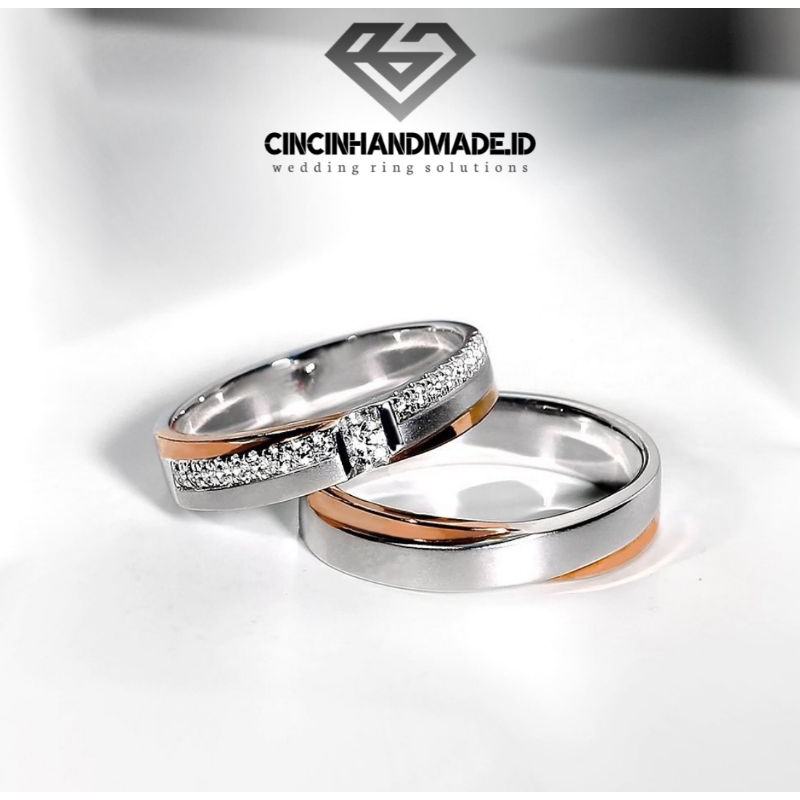 cincin tunangan handmade / perak asli / free ukir nama