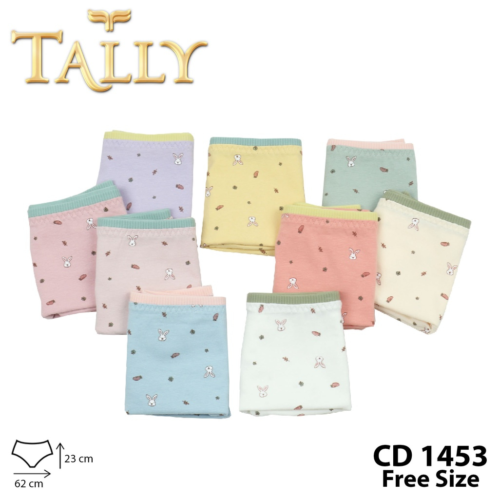 CD 1453 TALLY - TALLY CD CELANA DALAM DEWASA / REMAJA 1453 I FREE SIZE | FIT L | BAHAN KATUN Tally 1453 CD Celana Dalam Wanita Bahan Katun Fit To L-XLTALLY Celana Dalam Wanita Bahan Katun Fit to L - XL Motif Cerah CD 1453