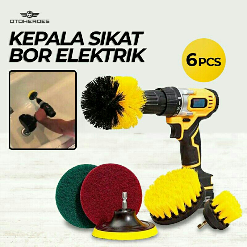 Kepala Sikat Bor Elektrik Cleaning Brush Head 6 Pcs db005