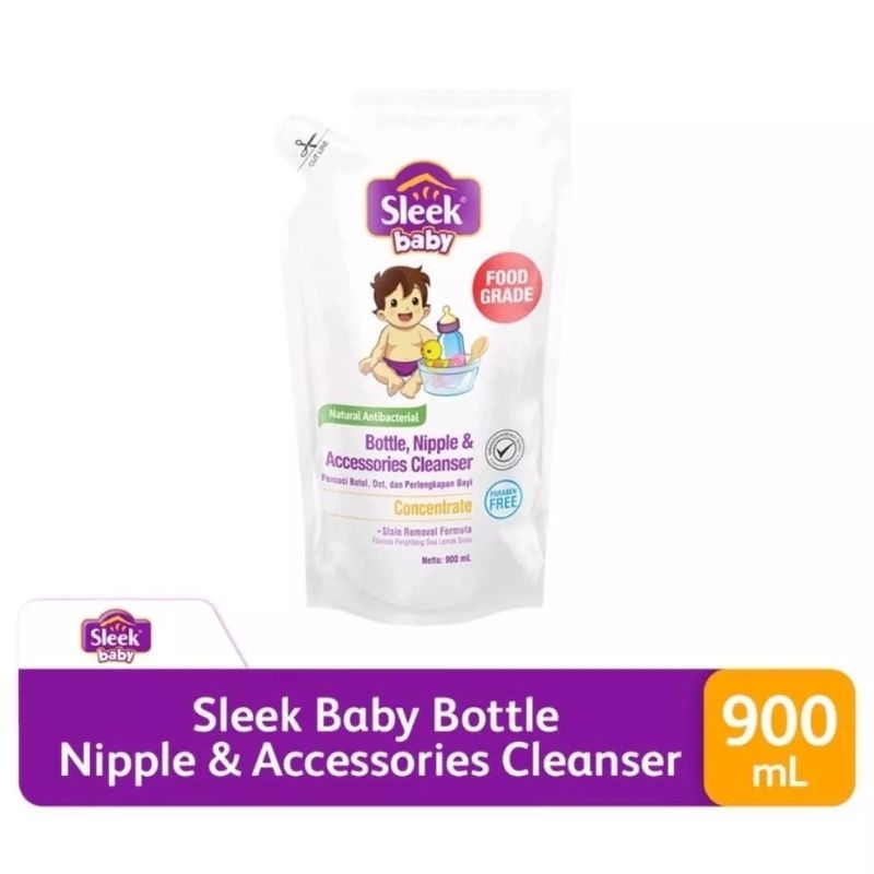 Sleek Baby Bottle Nipple &amp; Accesories Cleanser 900ml Sabun Cuci Botol Susu Bayi Dot Bayi